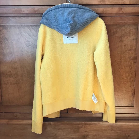 Y2K🔥 AUTHENTIC VINTAGE ABERCROMBIE & FITCH GOLD ZIP UP HOODIE - Picture 12 of 14